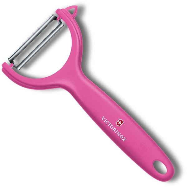 Swiss Army Brands 2024 Victorinox Kitchen Specialty Knives & Tools Peelers Universal Micro-Serrated Pink Packaged VIC-7.6079.5 - main